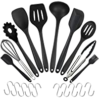 WisFox 10 uds Utensilios de Cocina de Silicona- Utensilios de Cocina de Silicona- Herramientas antiadherentes para…